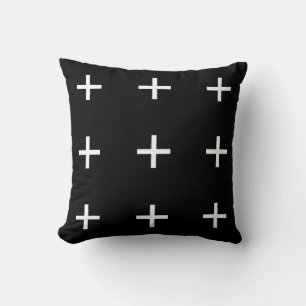 Coussin Croix Motif noir et blanc