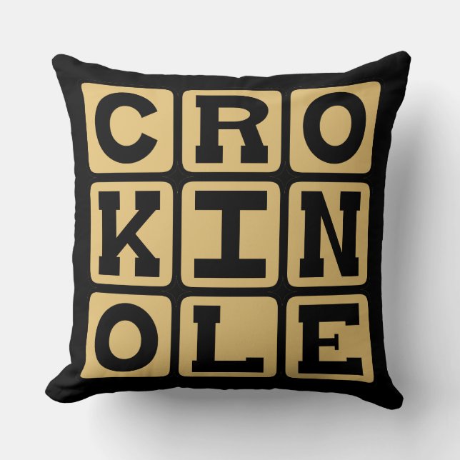 Coussin Crokinole, Jeu de société (Recto)