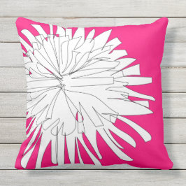 Coussin Croquis de pissenlit de notre jardin dans le