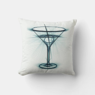 Coussin Croquis de verre à Martini