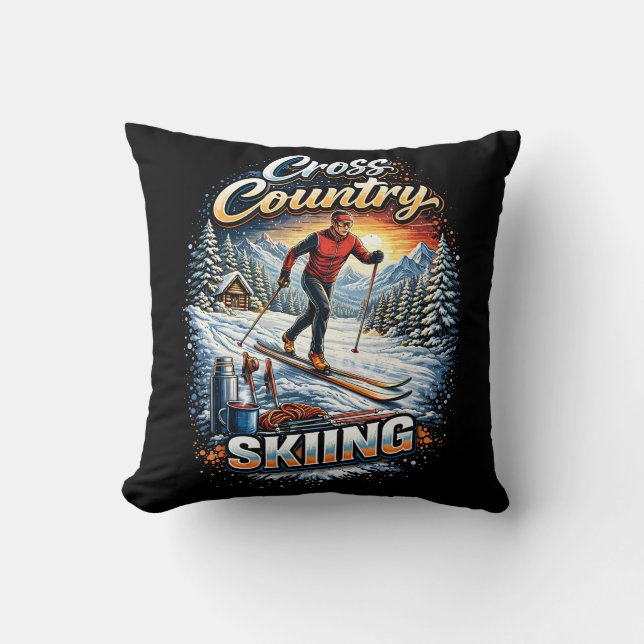 Coussin Cross Country Skiing (Recto)