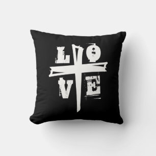 Coussin CROSS fun avec LOVE letting  