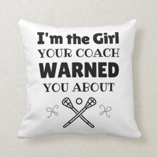 Coussin Crosse : Je suis la fille que ton coach t'a préve