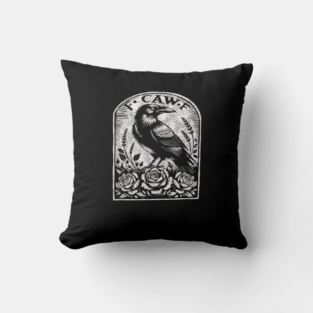 Coussin Crow Raven F CAW F (Recto)