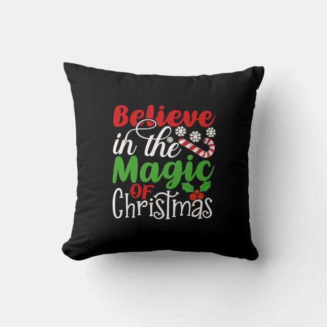 Coussin Croyez en la magie de Noël-82301 (Recto)