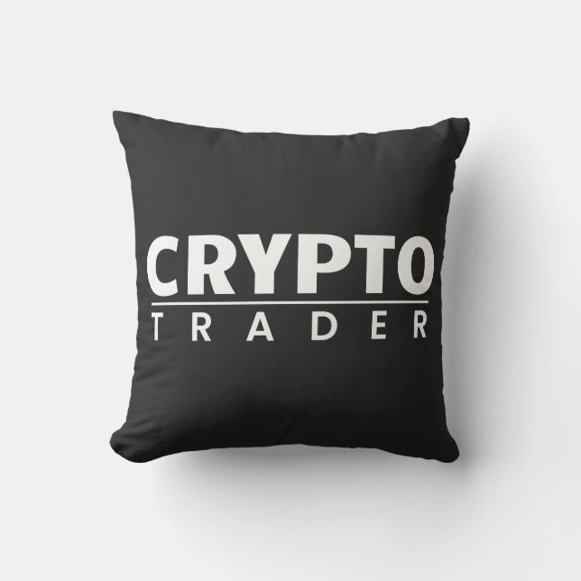 Coussin Crypto Trader - CryptoCurrency Trader (Recto)