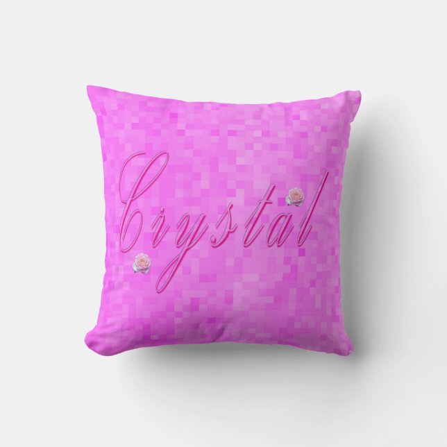 Coussin Crystal Girls Nom Logo, (Recto)