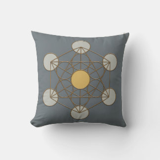 Coussin Cube de Metatron Géométrie sacrée Jeu d'oreiller