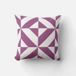 Coussin Cube Déco géométrique violet chaud