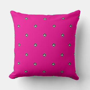 Coussin Cube Pyramide Rose Chaud Répété