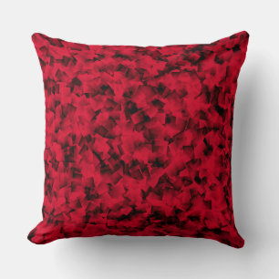 Coussin Cubisme Abstrait Motif Abstrait Rouge Noir