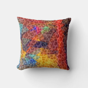 Coussin Cubisme léopard Art Abstrait Motif géométrique