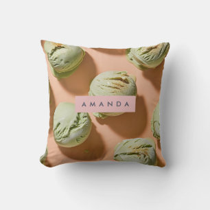 Coussin Cuillère de glace au matcha personnalisée