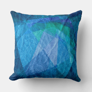 Coussin Cuir bleu