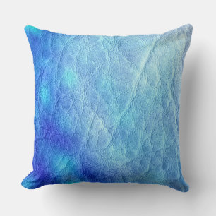 Coussin Cuir bleu