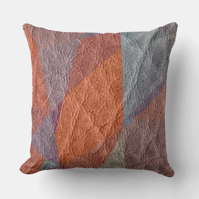 Coussin Cuir Brown (Recto)