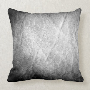 Coussin Cuir gris