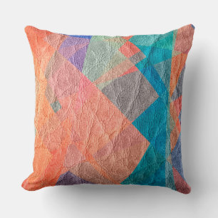 Coussin Cuir mosaïque