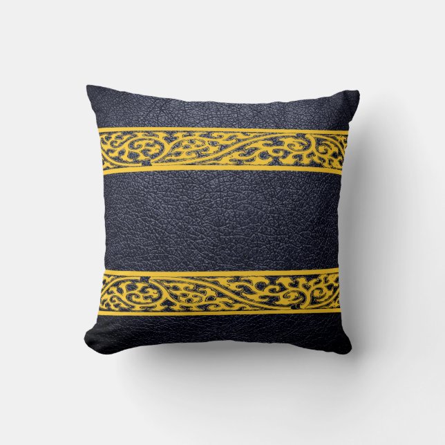 Coussin Cuir noir (Recto)