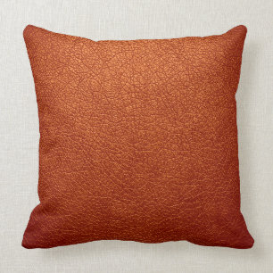 Coussin Cuir orange