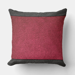 Coussin Cuir rouge