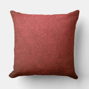 Coussin Cuir rouge-brun