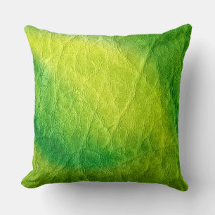 Coussin Cuir vert