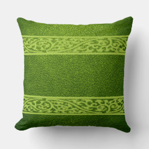 Coussin Cuir Vert