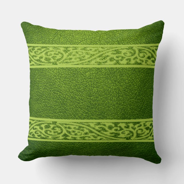 Coussin Cuir Vert (Recto)