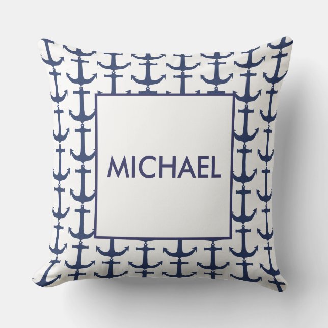 Coussin Cuisine d'Ancre marine personnalisée (Recto)