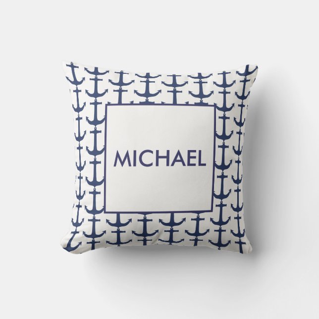 Coussin Cuisine d'Ancre marine personnalisée (Recto)