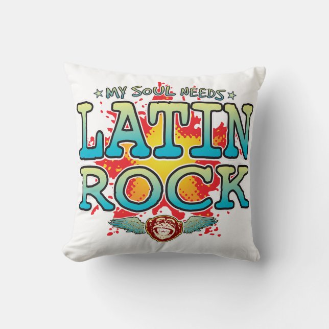 Coussin Cuisine de l'âme du rocher latin (Recto)