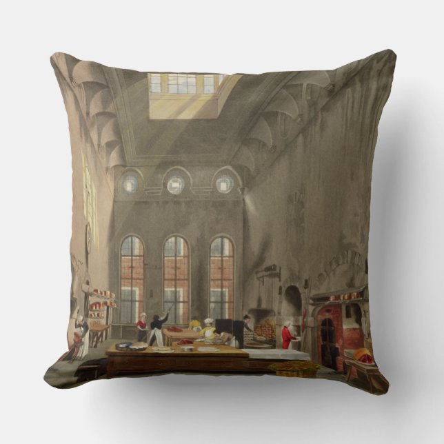 Coussin Cuisine, le palais de St James, gravé par William (Recto)
