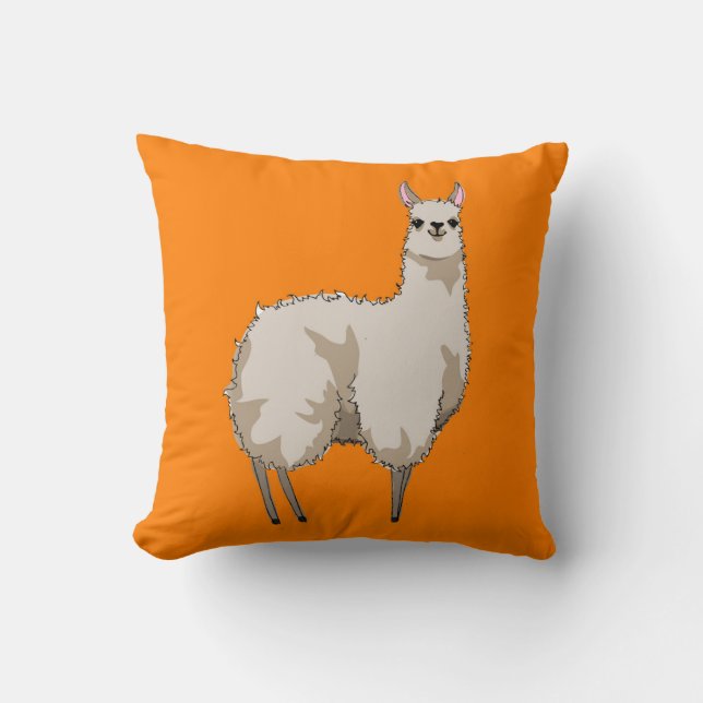 Coussin Cuisine Llama Orange (Recto)