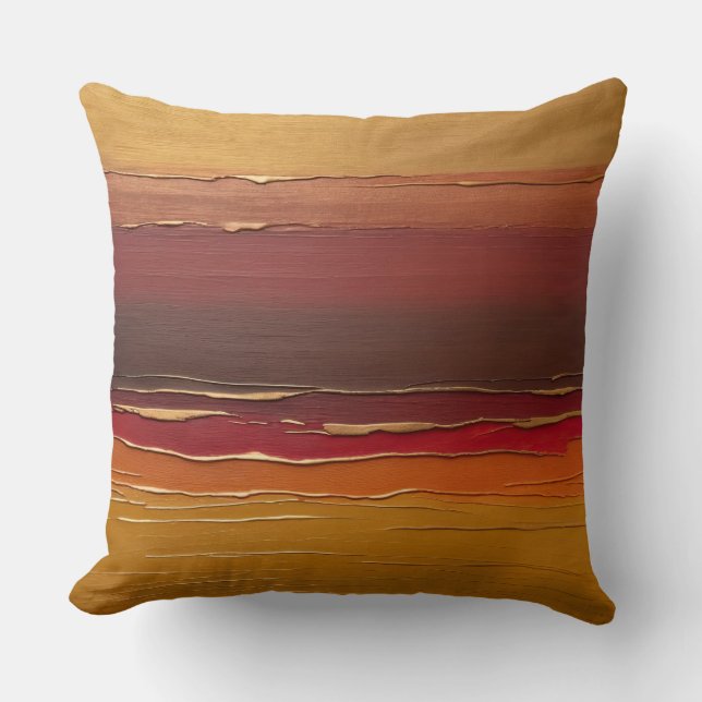 Coussin cuivre muet, ocre doré, marsala, orange, bronze (Recto)