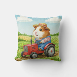 Coussin Cultivateur de porc de Guinée mûre sur tracteur da