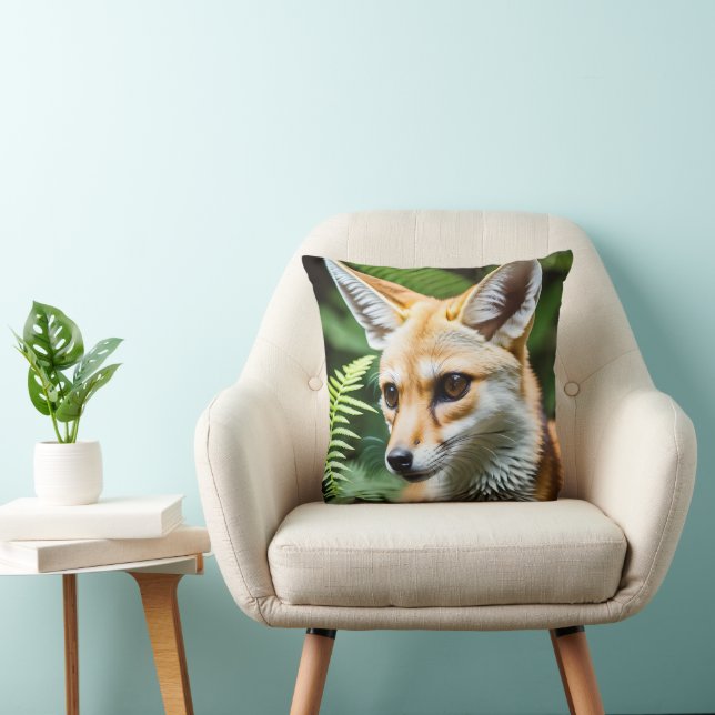 Coussin Cunning Fennec Fox, (Chaise)