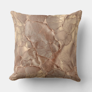 Coussin Cupper Rose Cacked, Textures Métalliques