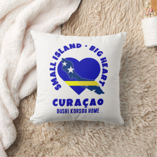 Coussin CURAÇAO Petite île Grand Cœur Dushi Korsuo