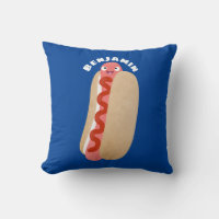 Curieux hot dog Weiner dessin animé