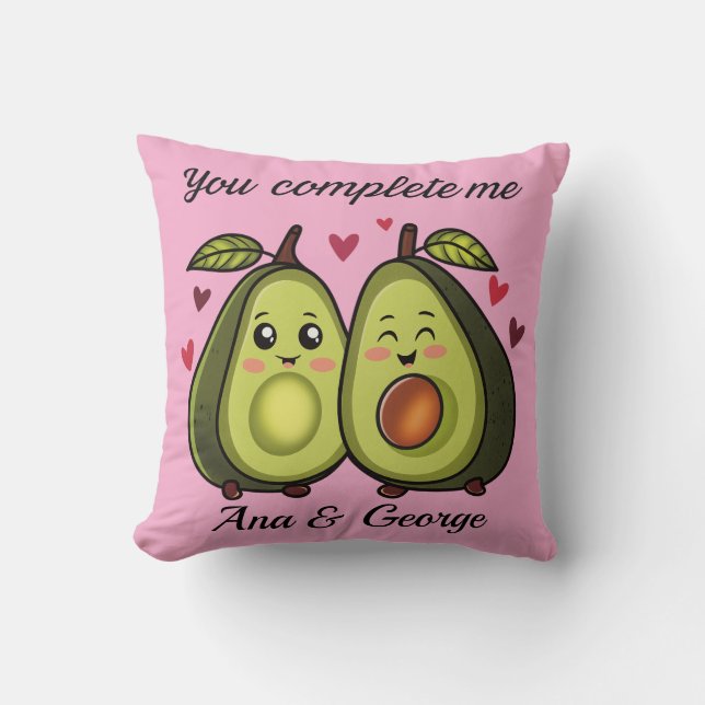 Coussin Cushion avocado love (Recto)