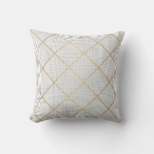 COUSSIN CUSHION DE CONCEPTION DE GRILLE D'OR EN POINTE BLA