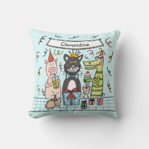 Coussin Cushion de fête d'enfants personnalisées