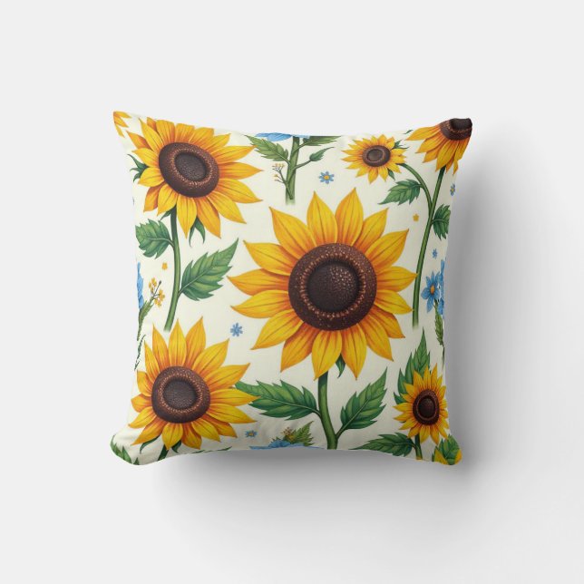 Coussin Cushion of Sunflowers (Recto)