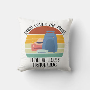 Coussin CUSTOM Dada M'Aime Plus Qu'Il N'Aime Voyager