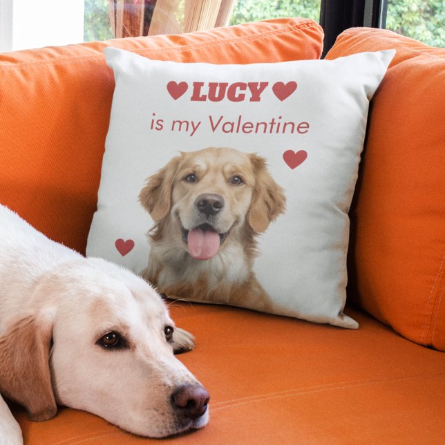 Coussin Custom Dog Photo Valentine's Day Pillow (Créateur téléchargé)