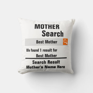 Coussin Custom Meilleure recherche mère résultat drôle jou