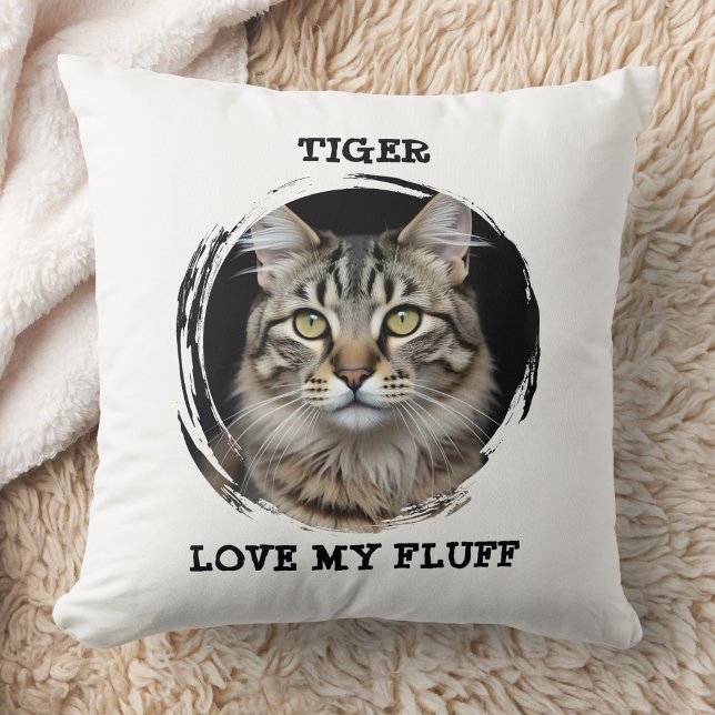 Coussin Custom Memorial Pet Pillow Love My Fluff Cat Gift (Créateur téléchargé)