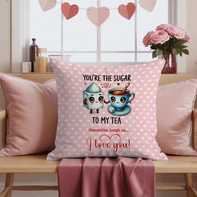 Coussin Custom Name Funny Food Cartoon Valentine Pillow (Custom Name Funny Food Cartoon Valentine Pillow

)