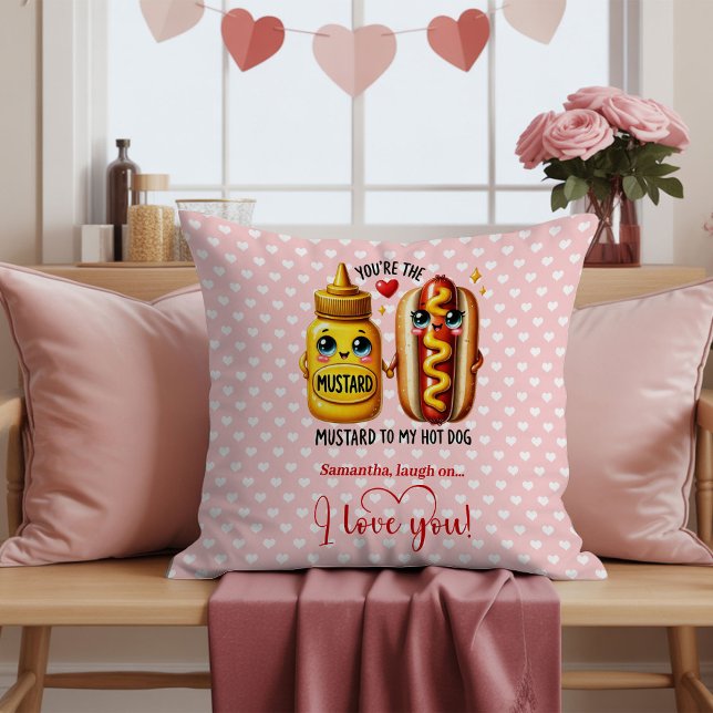 Coussin Custom Name Funny Fruit Love Pun Valentine Pillow (Custom Name Funny Fruit Love Pun Valentine Pillow

)
